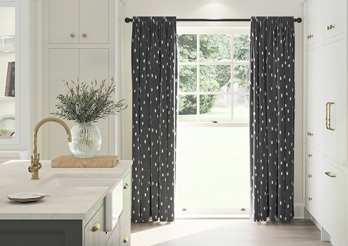 Ink Spots, Black and White - Made to Measure Curtains - Image 3